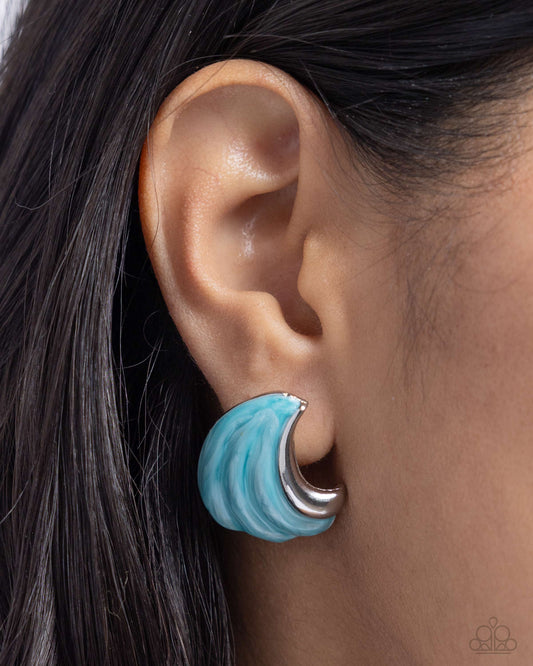 Paparazzi Whimsical Waves Blue Earrings