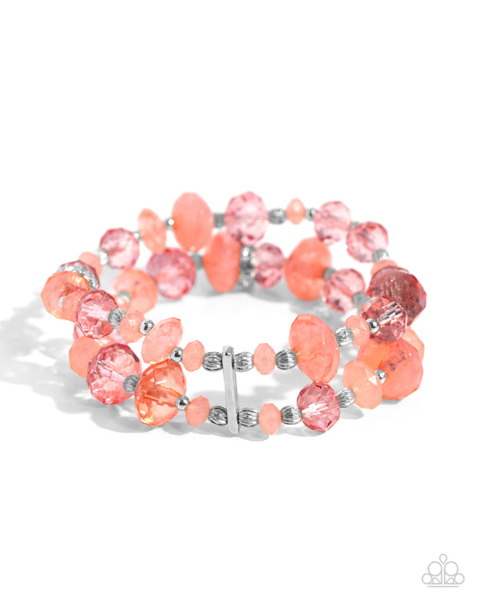 Paparazzi - Faceted Fairy Tale - Orange Bracelet