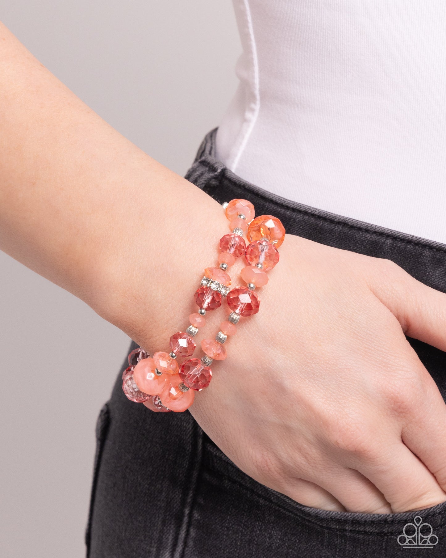 Paparazzi - Faceted Fairy Tale - Orange Bracelet