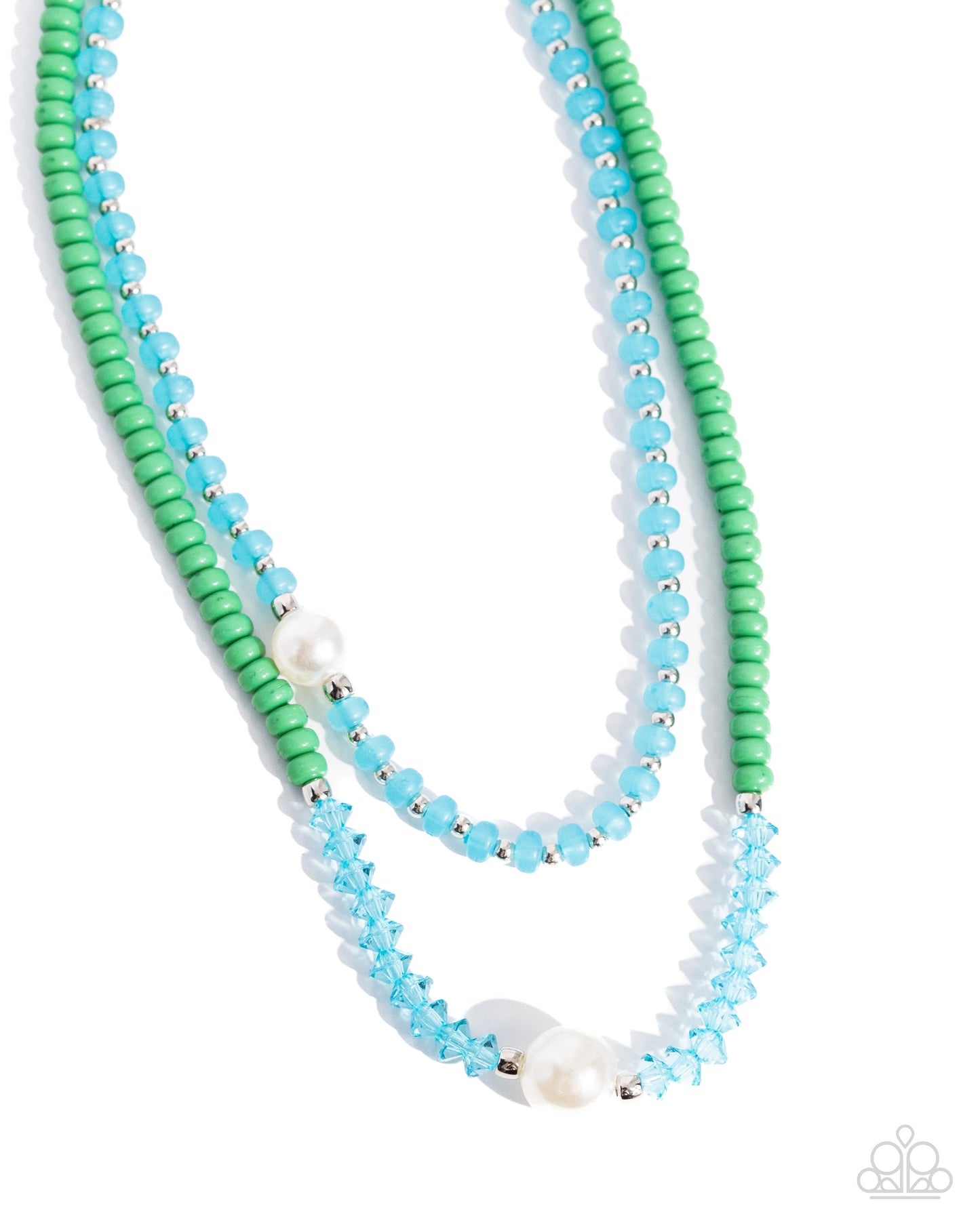 Paparazzi - Multicolored Masquerade - Green Necklace