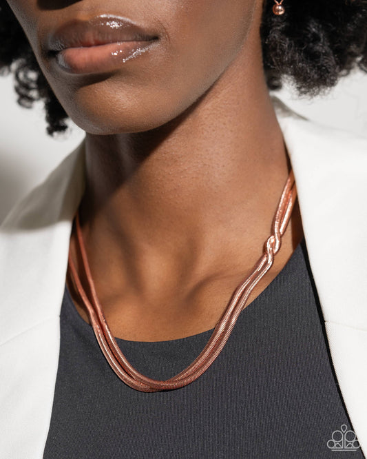 Paparazzi Tasteful Time - Copper Necklace