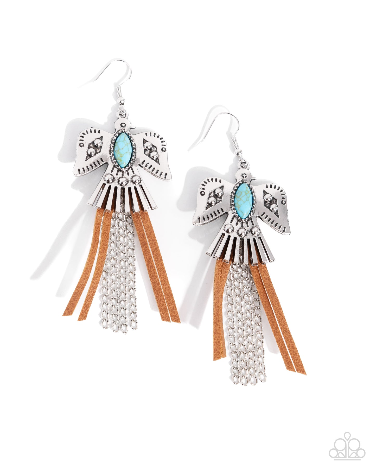 Paparazzi - Southwestern Selfie - Blue Earrings