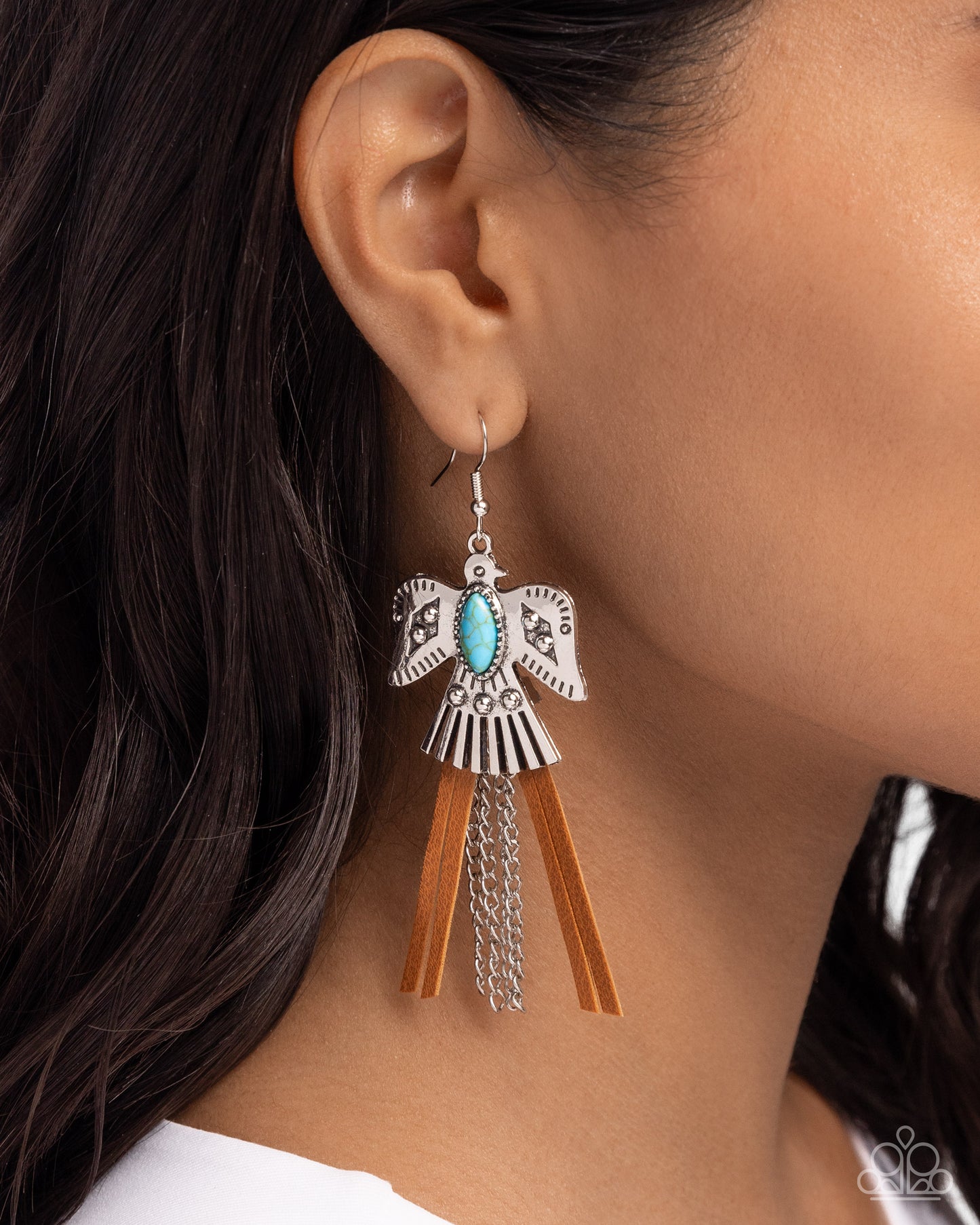 Paparazzi - Southwestern Selfie - Blue Earrings