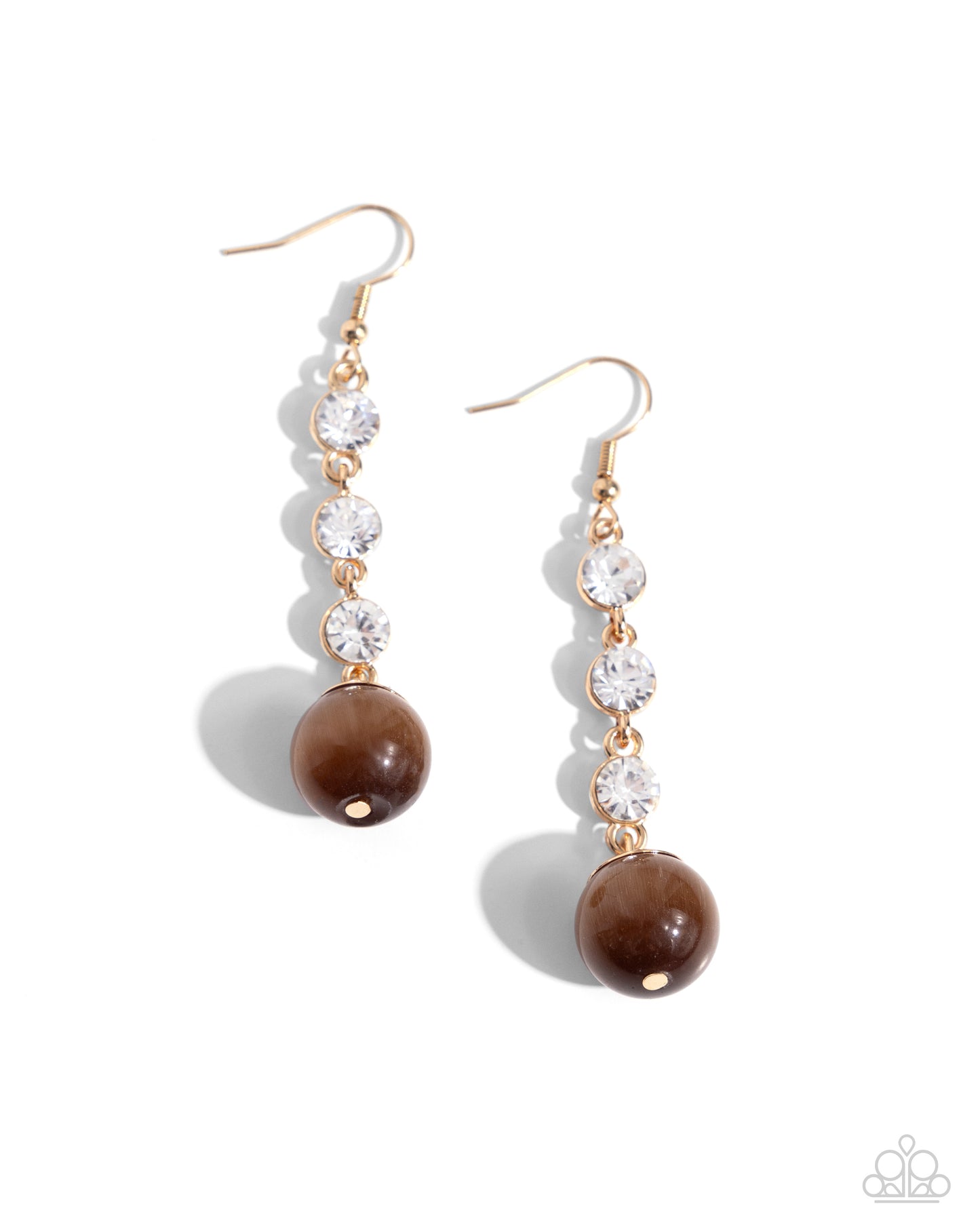 Paparazzi Classy Cadence - Brown Earrings