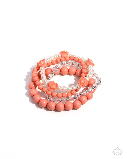 Paparazzi - Rosy Retrospection - Orange Bracelet