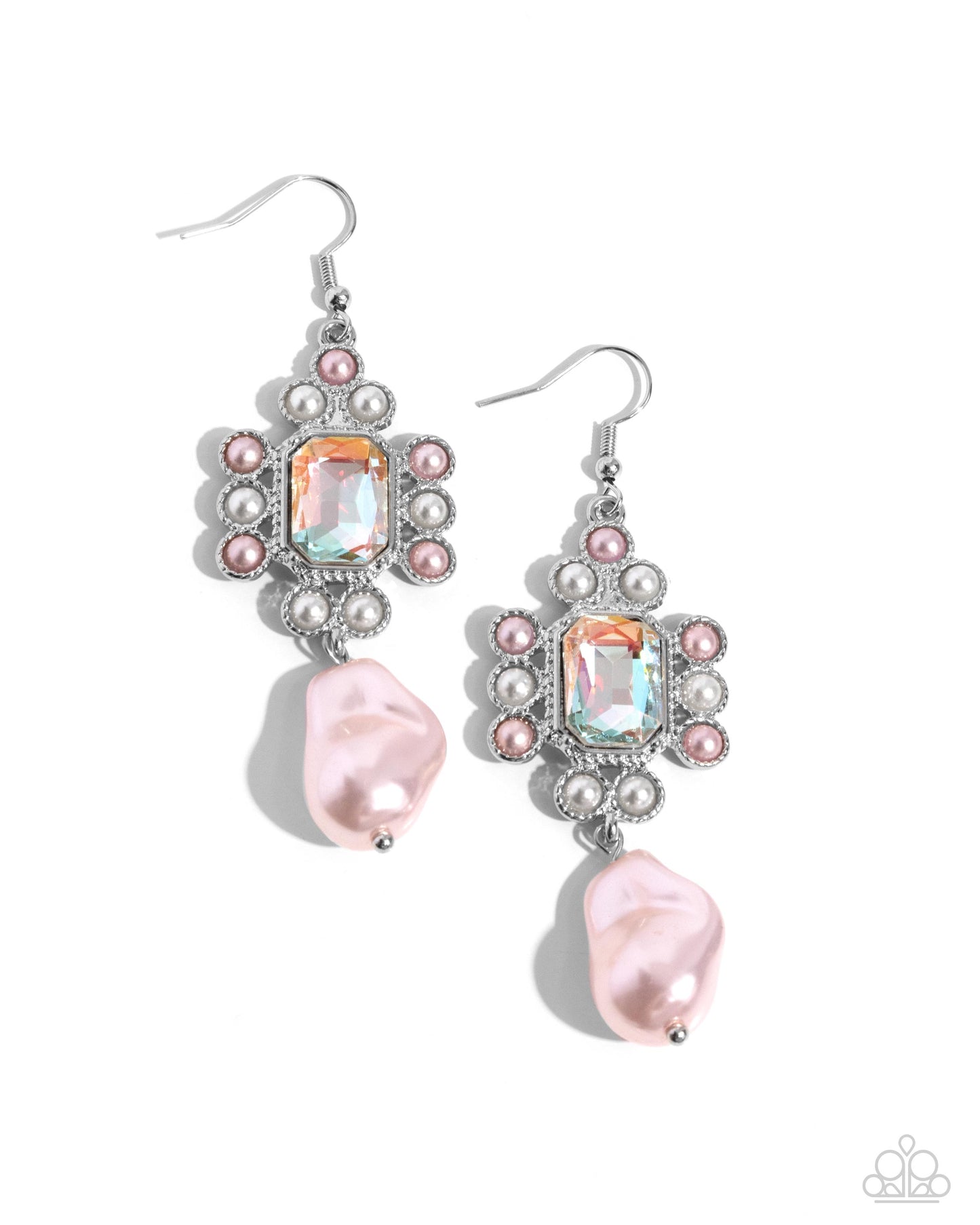 Paparazzi - Raving Review - Pink Earrings