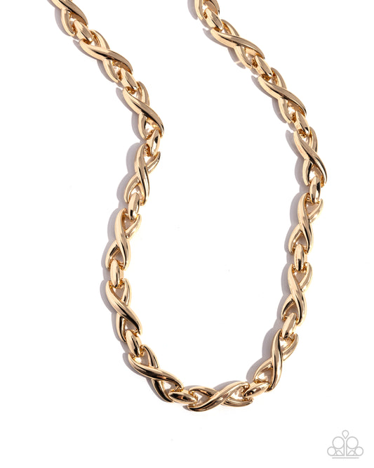 Paparazzi - Infinite Influence - Gold Necklace