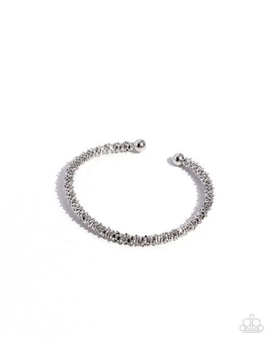 Paparazzi Twisted Trenchant Silver Bracelet