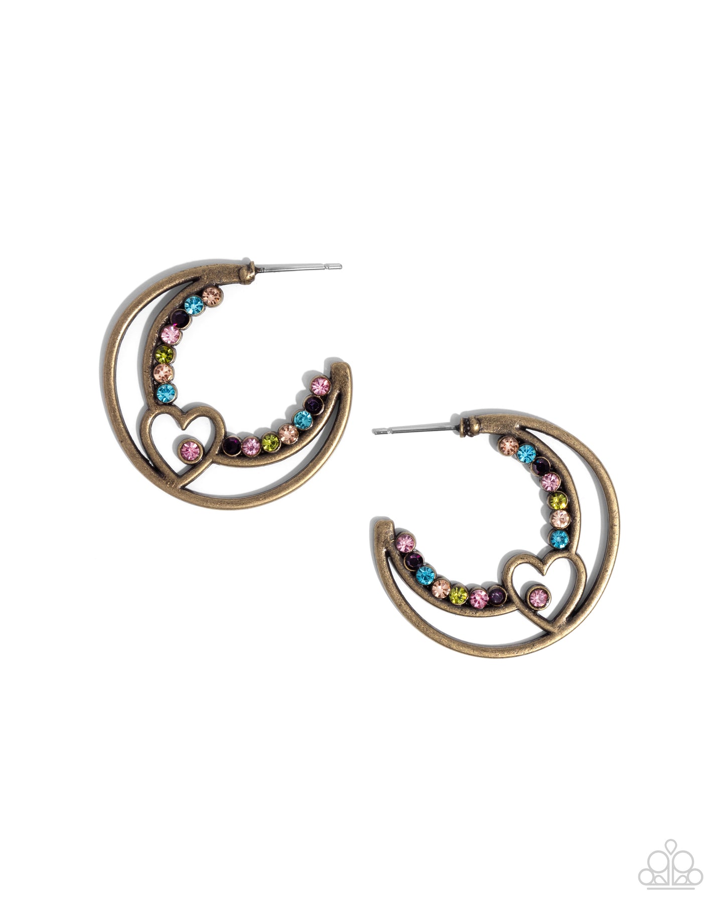 Paparazzi Sympathetic Sweetheart - Brass Earrings