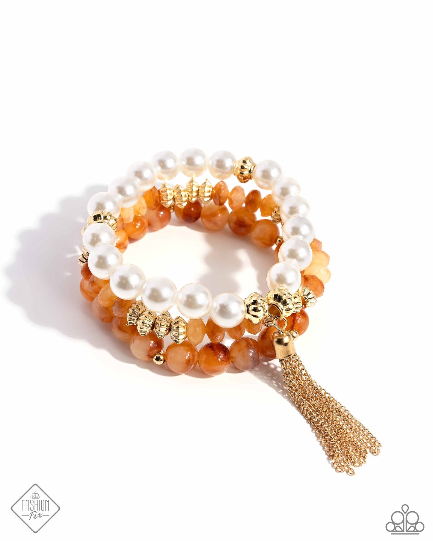 Paparazzi - Marbled Mirage - Orange Bracelet