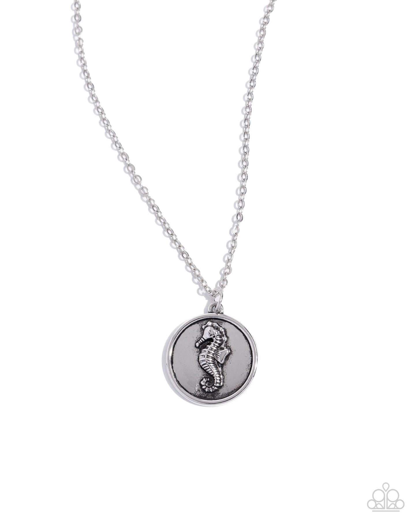 Paparazzi - Seahorse Solo - Silver Necklace