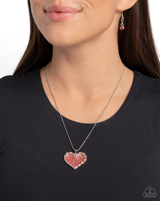 Paparazzi Affectionate Advance - Red Necklace