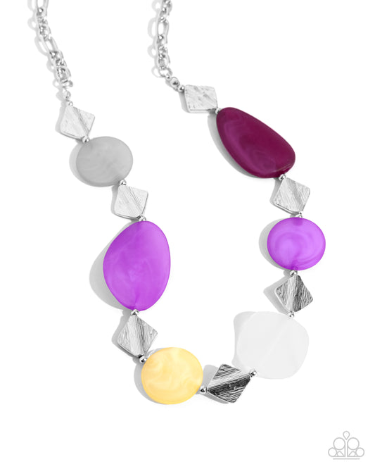 Paparazzi - Reflective Redux - Purple Necklace