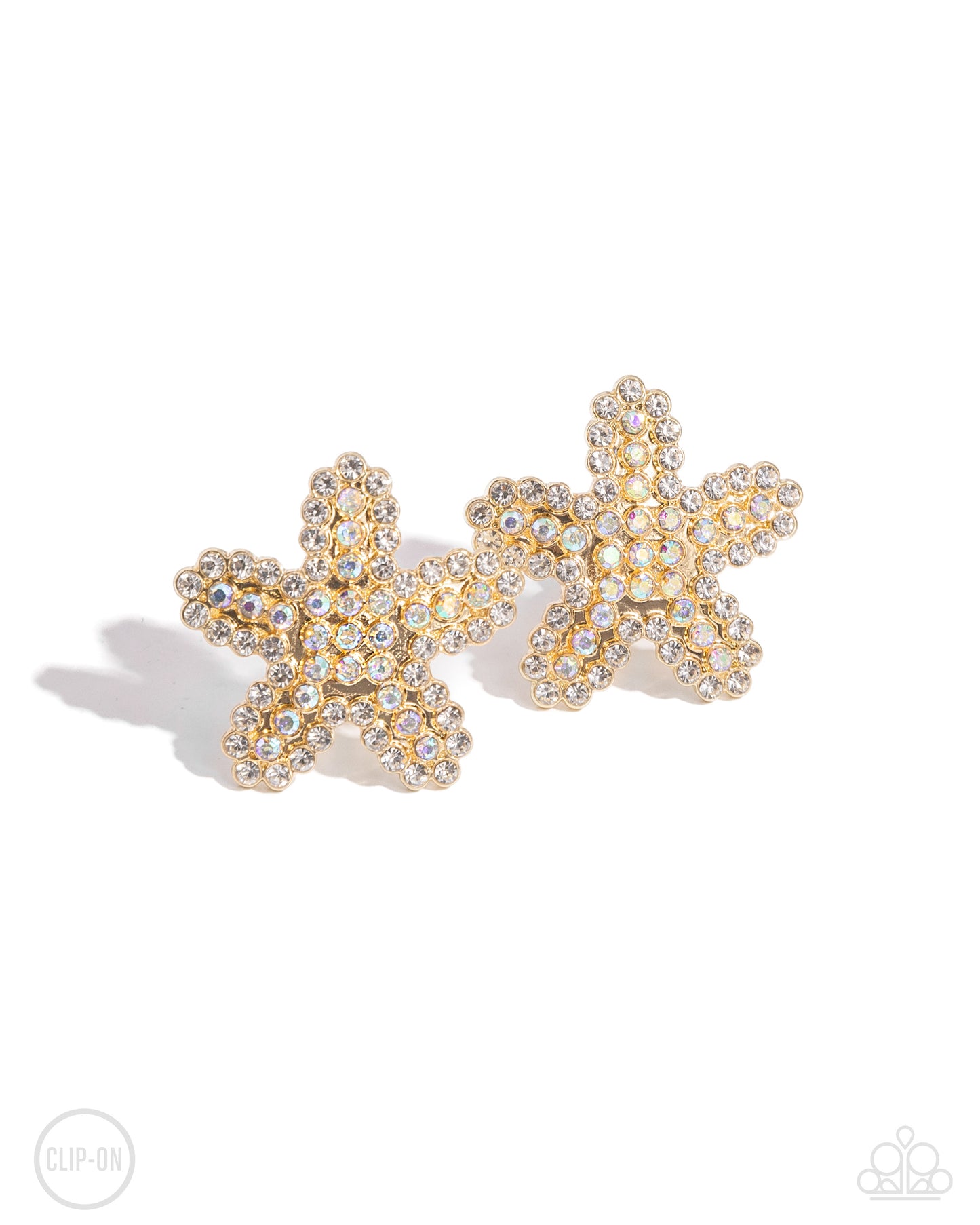 Paparazzi Starfish Serenade - Gold CLIP-ON EARRINGS!