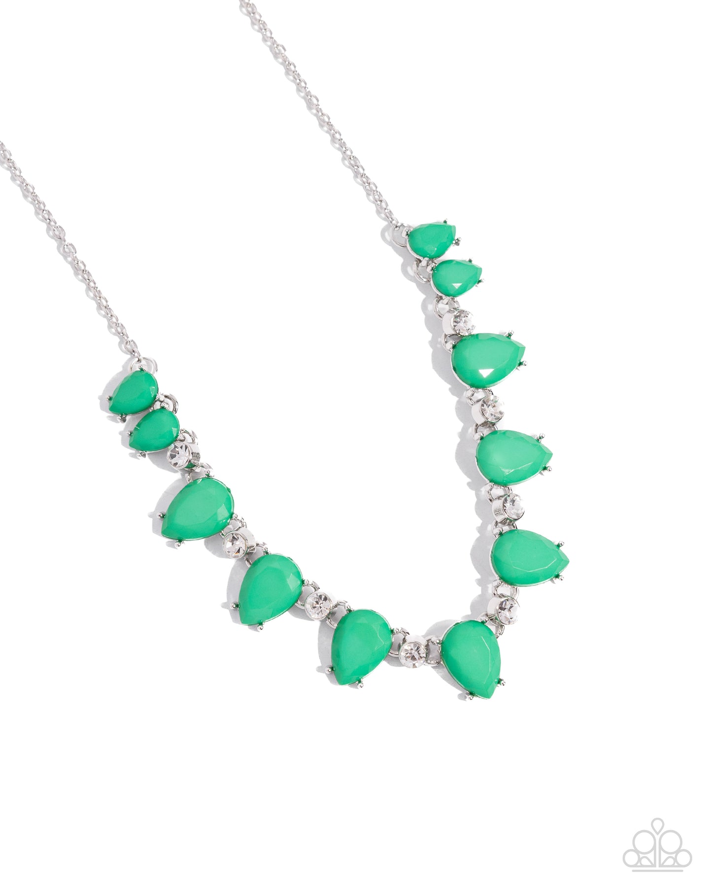 Paparazzi - Malibu Marvel - Green Necklace