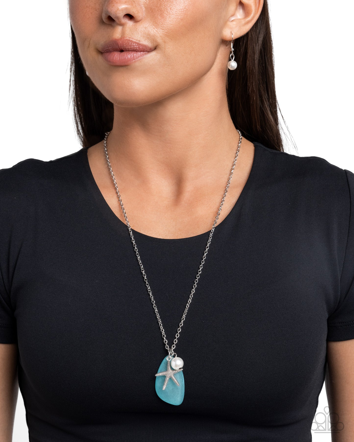 Paparazzi - Sea Glass Stash - Blue Necklace