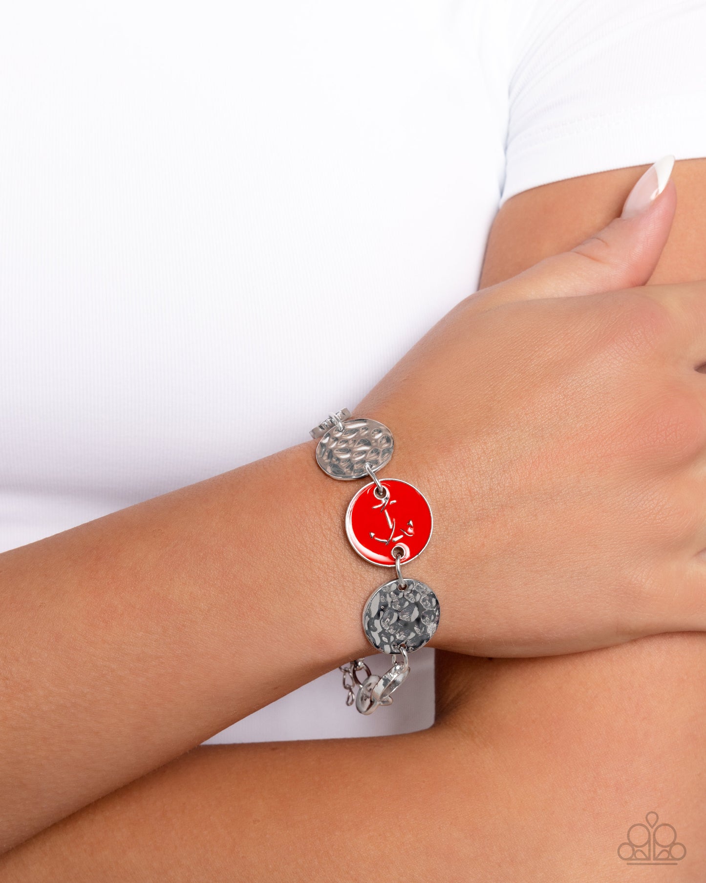 Paparazzi - Anchor Alignment - Red Bracelet