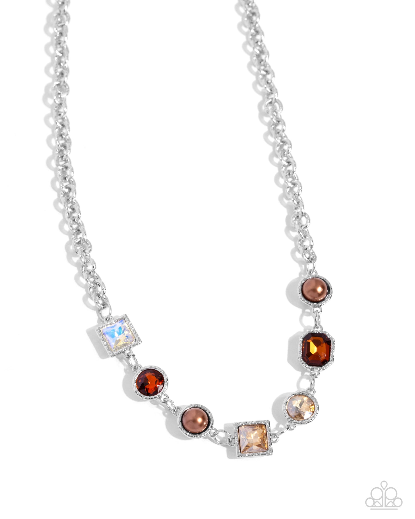 Paparazzi - Bejeweled Bravado - Brown Necklace