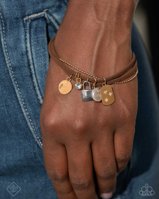 Paparazzi -Serendipitous Suede - Brown Bracelets