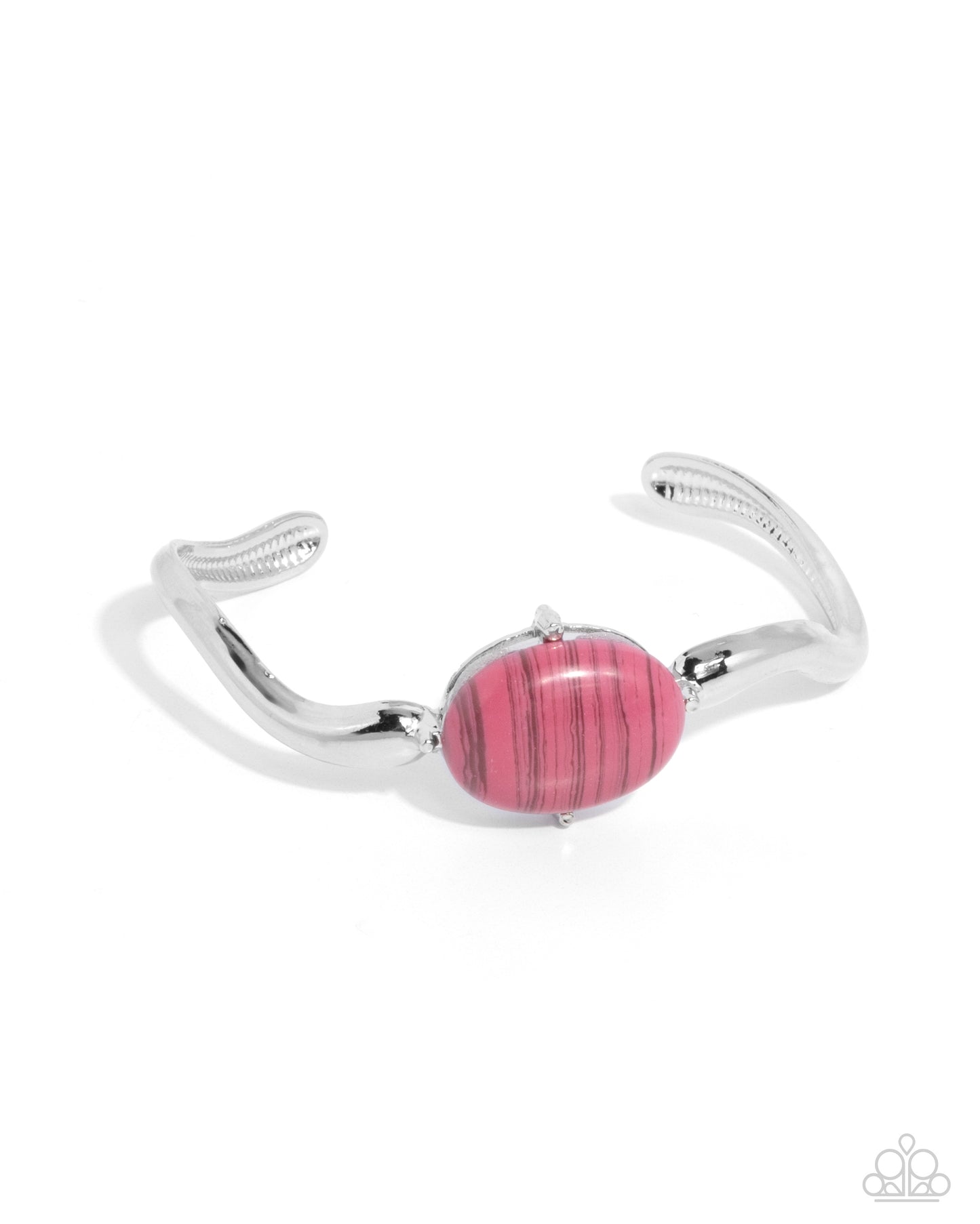 Paparazzi - Striped Sensation - Pink Cuff Bracelet