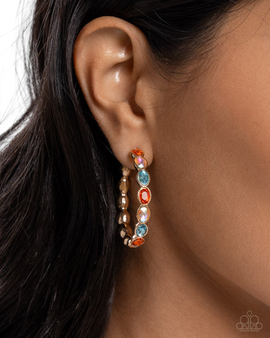 Paparazzi - Pressing Princess - Gold Earrings