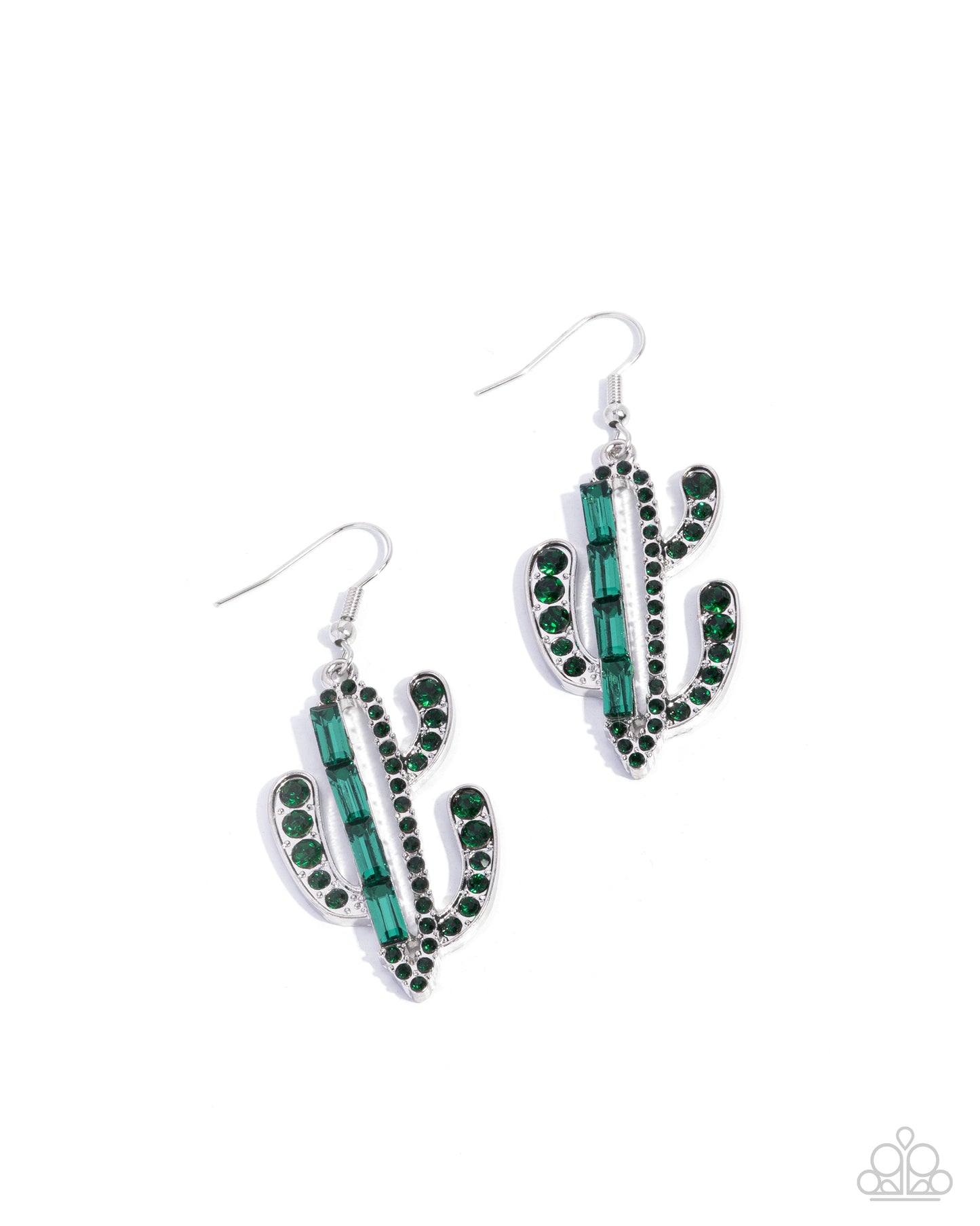 Paparazzi - Cactus Confidence - Green Earrings