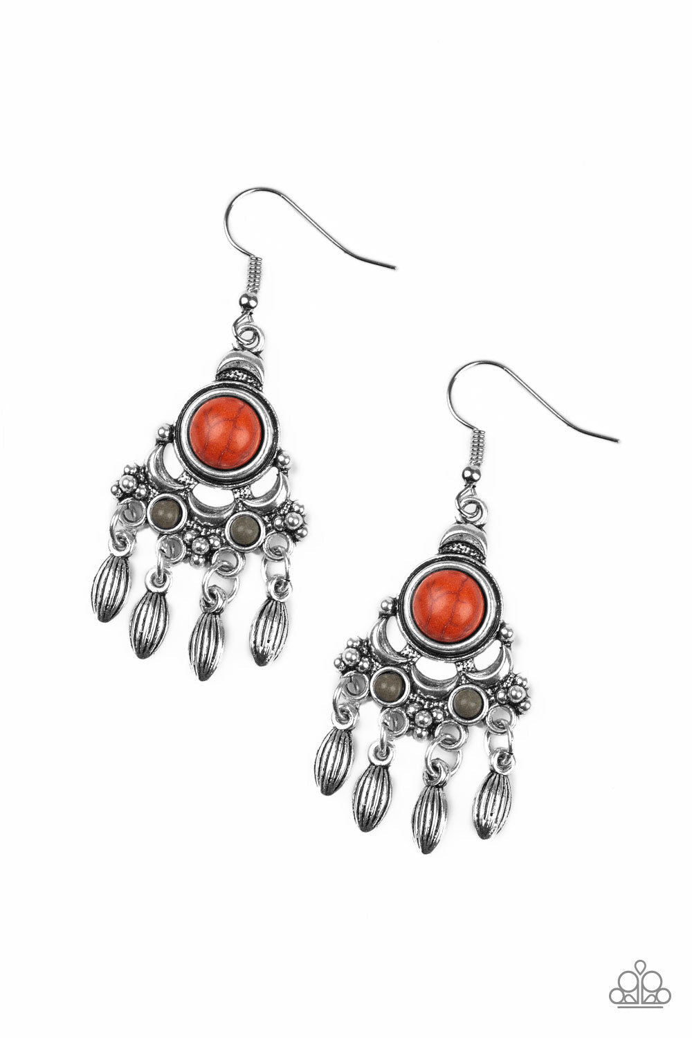 No Place Like HOMESTEAD - Orange Earrings - Paparazzi