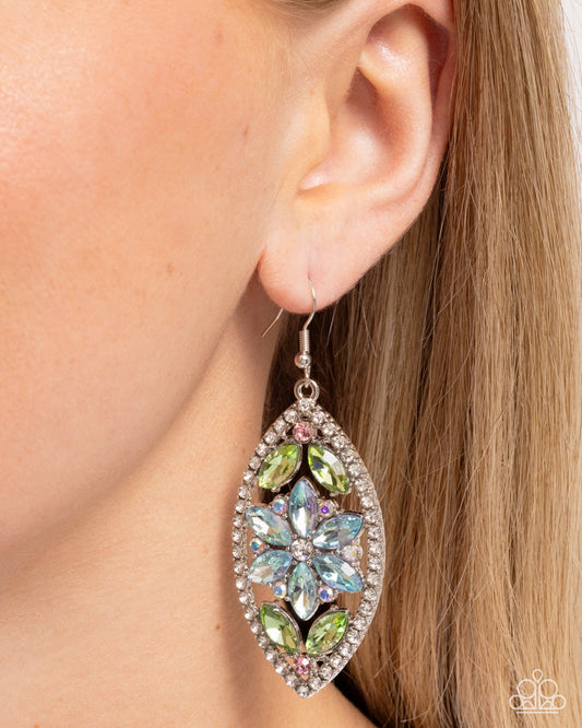 Paparazzi - Gallant Garden - Blue Earrings