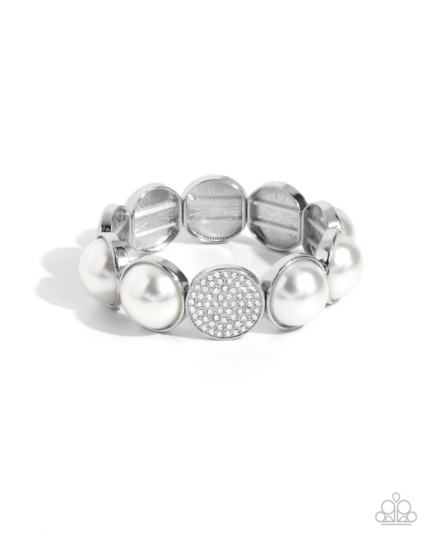 Paparazzi - Believable Bling - White Bracelet