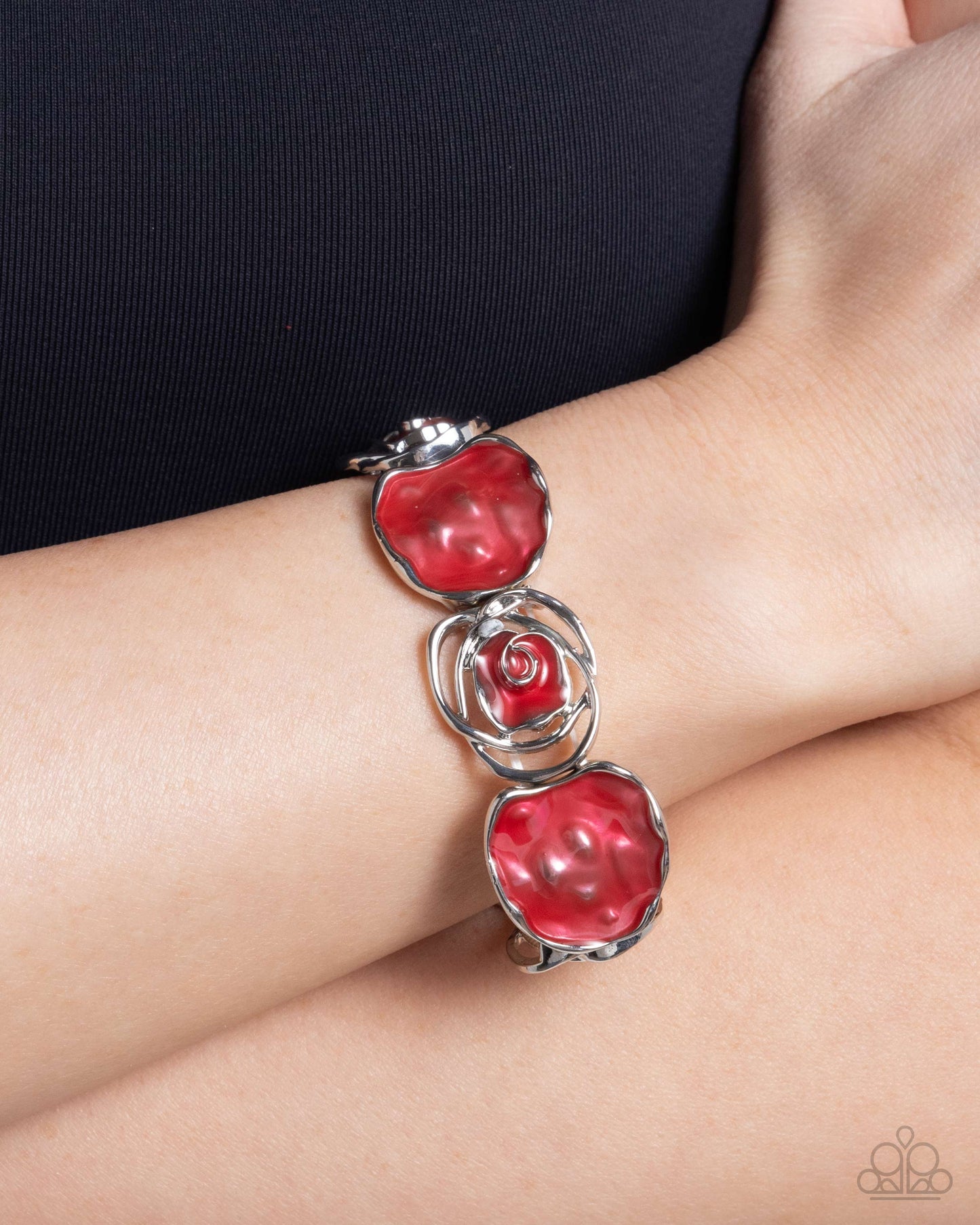 Paparazzi Rosy Rubato - Red Bracelets