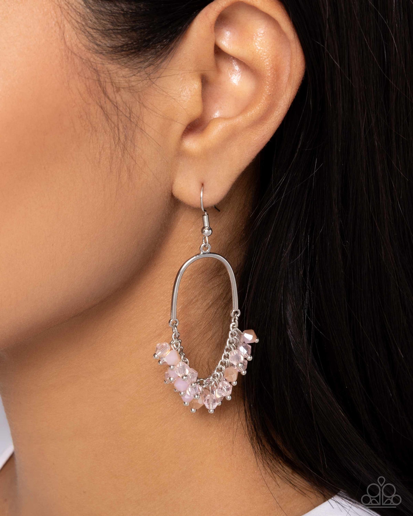 Paparazzi - Chandelier Check - Pink Earrings