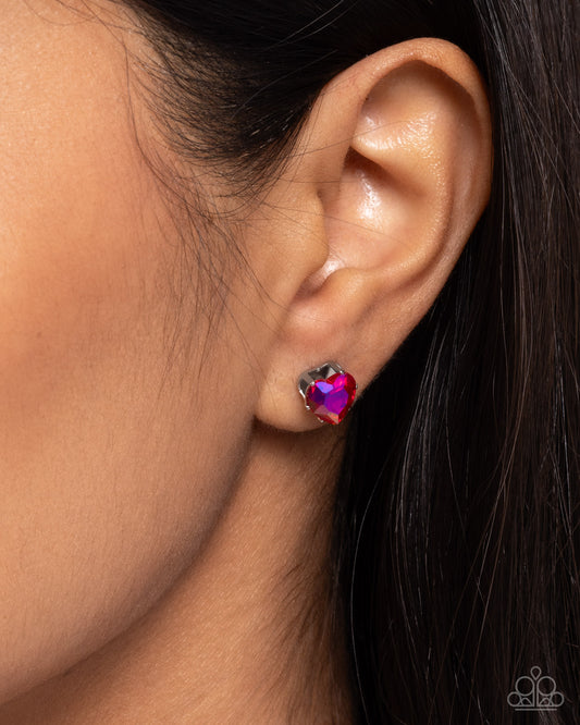 Paparazzi - Sweetheart Stunner - Pink Earrings