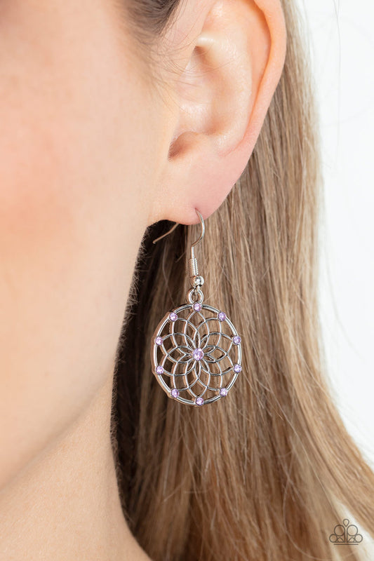 Paparazzi Springtime Salutations Purple Earrings