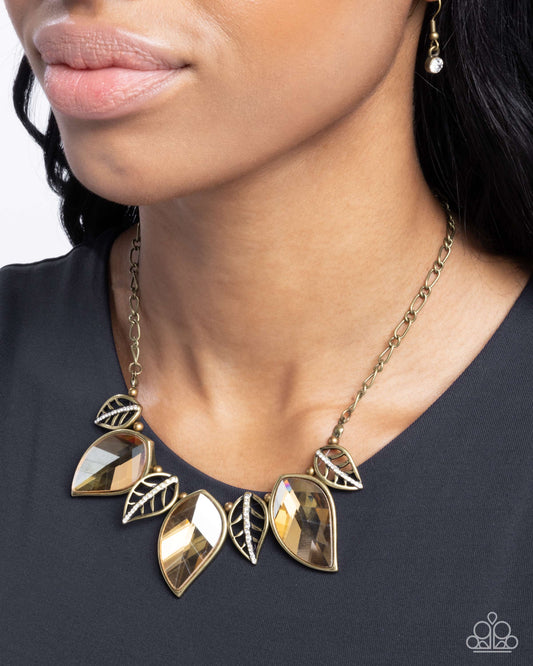 AAA Paparazzi Leafy Leader - Brass Necklace