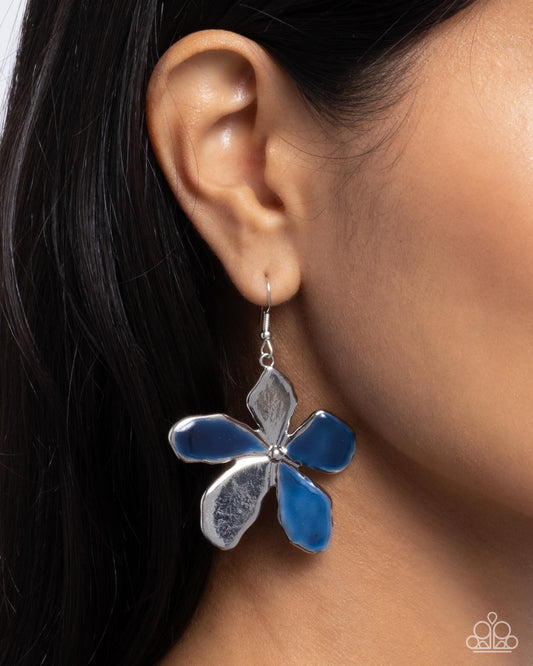 AAA Paparazzi Painted Promotion - Blue Earrings