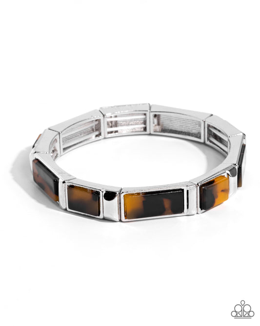 Paparazzi Acrylic Accent - Brown Bracelet