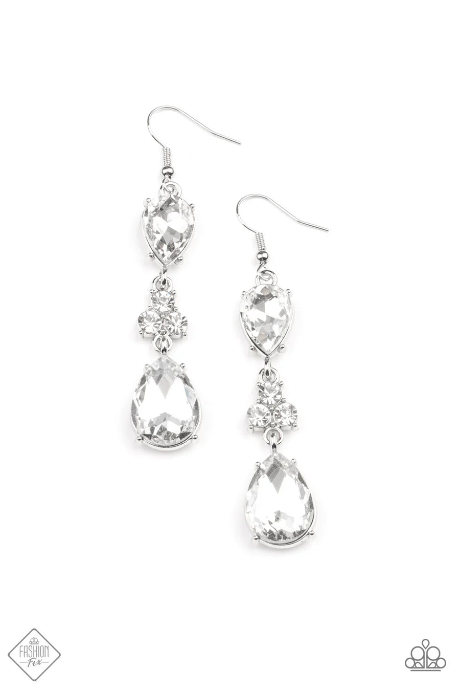 PAPARAZZI "ONCE UPON A TWINKLE" WHITE EARRINGS