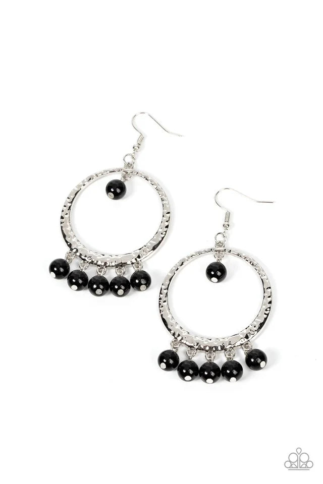 Paparazzi Luscious Luxury Black Earrings