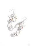 Fancy Flaunter - White - Paparazzi Earrings