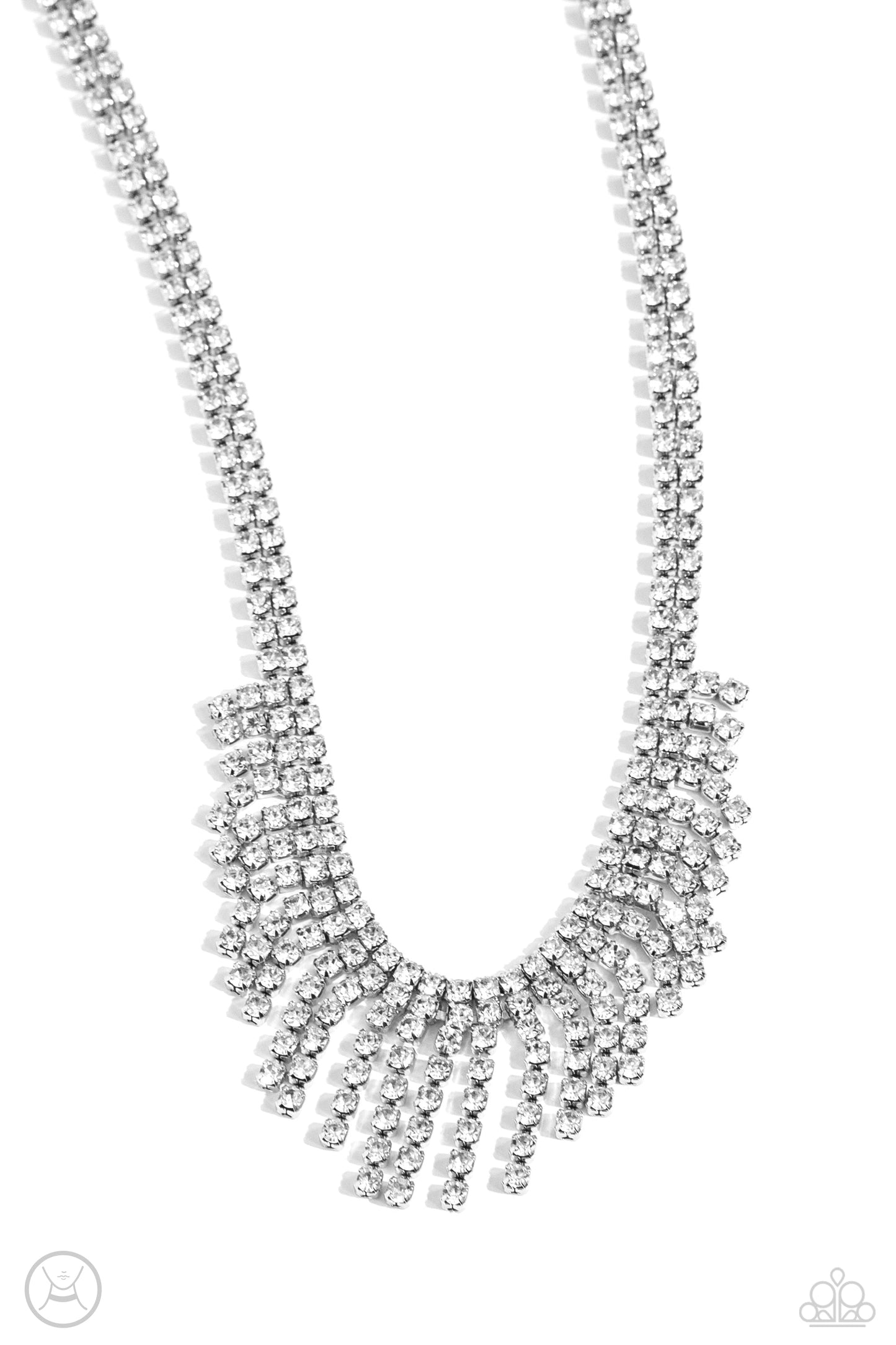 Daring Decadence - White - Paparazzi Necklace Life of the Party April 2024