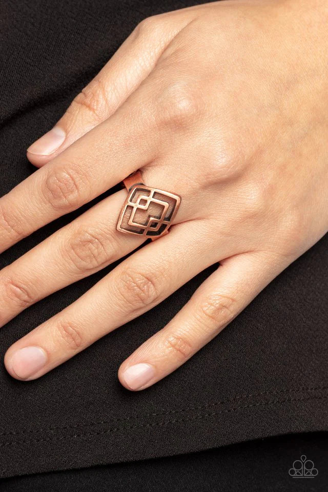 Paparazzi Ring ~ Diamond Duo - Copper