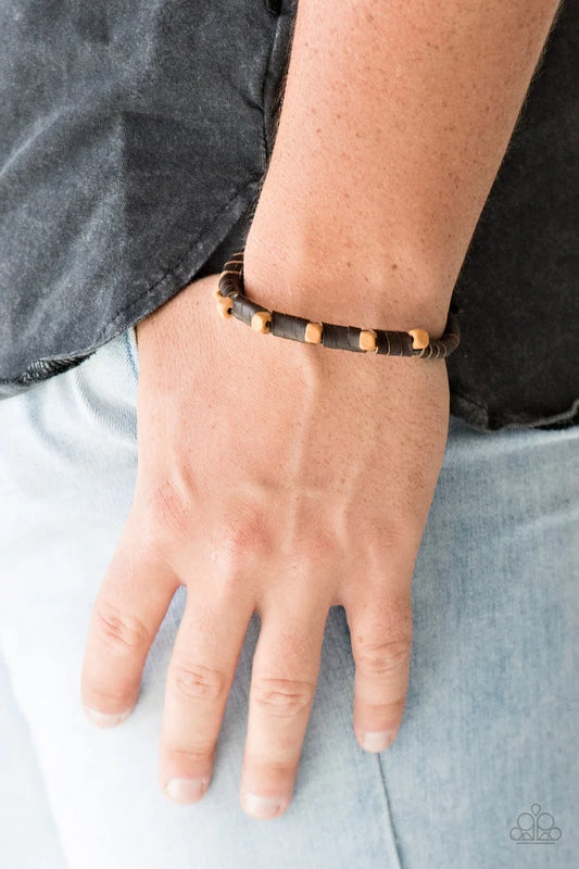 Paparazzi Backwoods Backpacker - Brown Bracelet