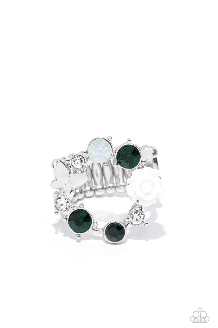 Paparazzi Ring ~ Butterfly Bustle - Green