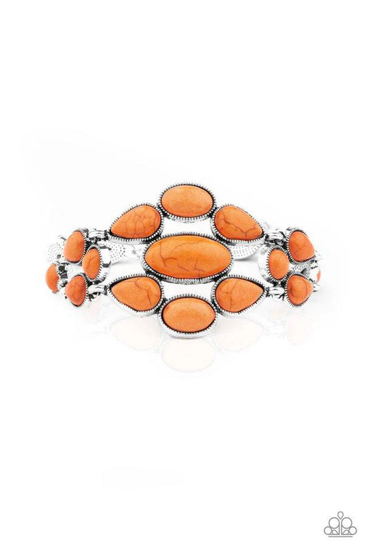 Paparazzi Blooming Prairies Orange Bracelet