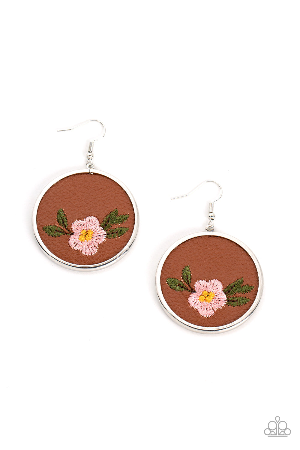 Prairie Patchwork- Pink Paparazzi Earrings