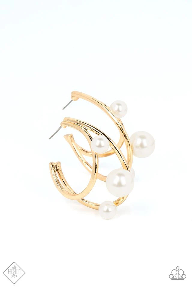 Paparazzi Metro Pier Gold Earrings