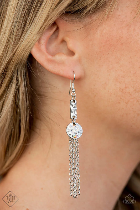 Paparazzi - Twinkle Twinkle Little Trinket - Silver Earrings