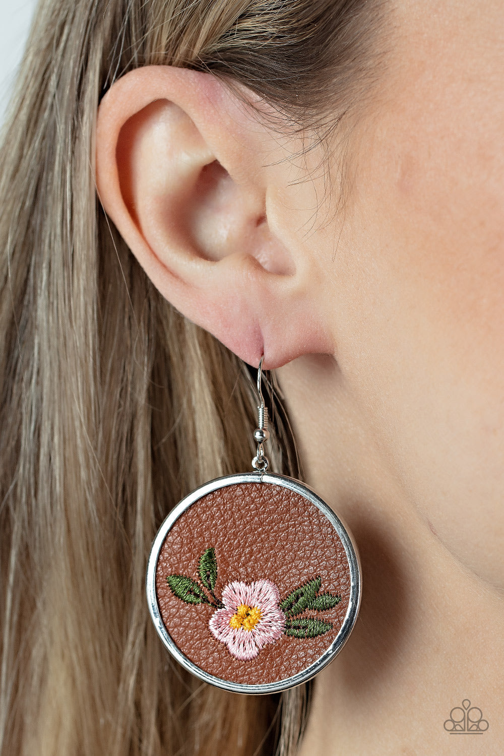 Prairie Patchwork- Pink Paparazzi Earrings