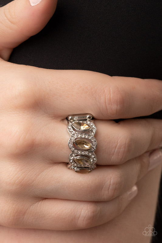 Paparazzi Ring ~ Staggering Sparkle - Brown