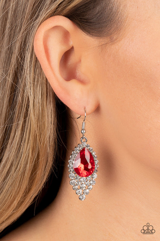 Paparazzi - Nest Nouveau - Red Earrings